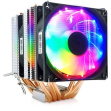 Snowman Rgb 6 Bakır Kanallı 2 Fanlı Rainbow X6 Amd Intel Combo Fan Cpu Işlemci Fanı