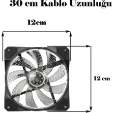 Wozlo 3D - 15 LED - Lastik Pad - Argb 12 cm Kasa Fanı