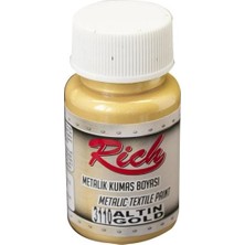 Rich Metalik Kumaş Boyası 50  cc 3110 Altın