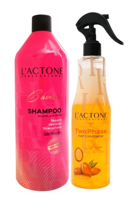Lactone L'actone Boyalı ve Yıpranmış Saçlara Özel Havyar Şampuan & Argan Fön Suyu Serisi