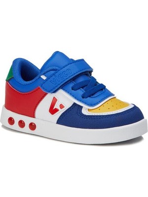 Vicco Işıklı Sneaker Ayakkabı Erkek Çocuklar İçin Düz Taban P.U Malzeme ile Renkli Tasarım