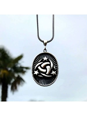 Takılingo Teşkilat-I Mahsusa Oval Model Gümüş Erkek Kolye