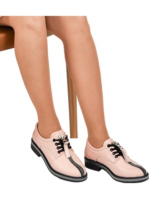 Moosefield Hakiki Deri Pembe Kadın Ayakkabı