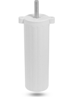 Orta Plastik Mobilya Koltuk Kanepe Ayağı Tek Adet Beyaz 14 - 19 cm 5/16 Vida (Vida Ölçüsüne Dikkat)