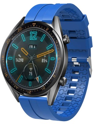 Nezih Case Huawei Gt2 46MM Uyumlu Silikon Kordon Saks Mavi