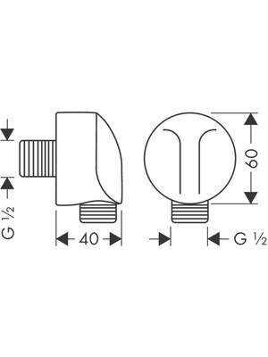 Hansgrohe Fixfit Duvar Çıkışı E Çek  Valfsiz HNG27454140