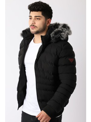 Stilkombin Çıkarılabilir Kapşonlu Beli Lastikli Şişme Mont Nr 214420