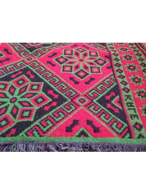 Başaran Tekstil Makine Dokuması Çiçekli Desenli 3 Mekik Kalın Kilim