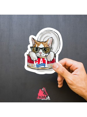 Art Pap Konserve Kedi Sticker