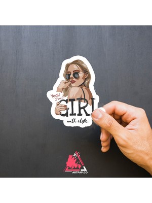 Art Pap Yeah I'm A Girl Sticker