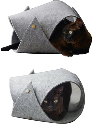 Bundera Toby Kedi Tüneli Evcil Hayvan Oyuncağı Kedi Yatağı Yavru Yetişkin Kedi Oyun Evi Tünel