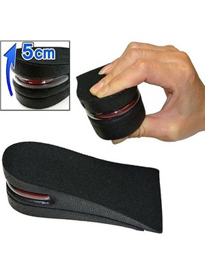 Alışveriş Pratik Hava Yastıklı Tabanlık 5 cm Siyah Boy Uzatıcı Tabanlık