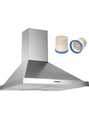 White Daisy Gusto Davlumbaz Aspiratör Inox (Bacasız Kullanım Karbon Filtreli)