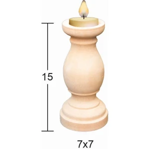 E Hobici Ahşap Şamdan Şa-38
