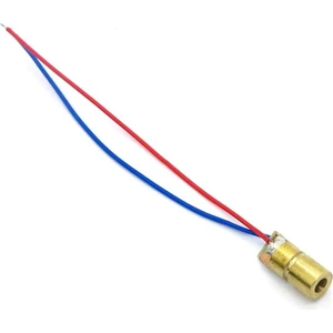 Kablolu Nokta Lazer Modül Metal Kafa 3V 5V 650NM Kırmızı