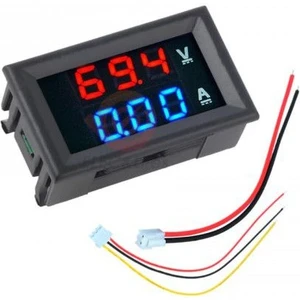 Dijital Dual Voltmetre Ampermetre Volt Akım Ölçer Dc 0-100V 10A