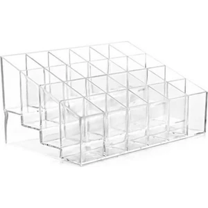 Şeffaf Makyaj Organizeri 24 Bölmeli Fonksiyonel Tasarım ile Kolay Erişim Sağlar