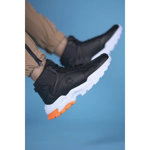 Siyah Beyaz Turuncu Sneaker Bot 0012108