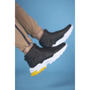 Siyah Beyaz Sarı Sneaker Bot 0012108