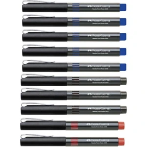 İğne Uçlu Roller Kalem 0.5 mm Mavi 5'li + Kırmızı 2'li + Siyah 3'lü