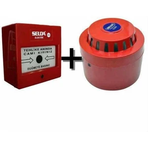 220 V Yangın İhbar Butonu ve İkaz Sireni