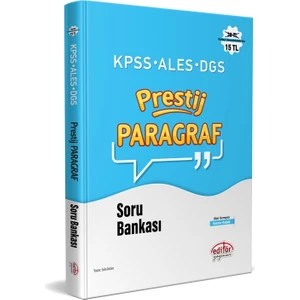 Editör Yayınları KPSS - ALES - DGS Prestij Paragraf Soru Bankası