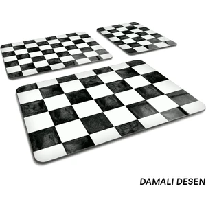 3'lü Takım Damalı Desen | Cam Kesme Tahtası - Cam Kesme Tablası