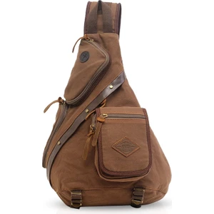 Retro Sling Çanta Tuval Crossbody Omuz Sırt Çantası (Yurt Dışından)