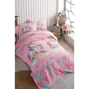 Lady Moda Unicorn Pembe Tek Kişilik Pike