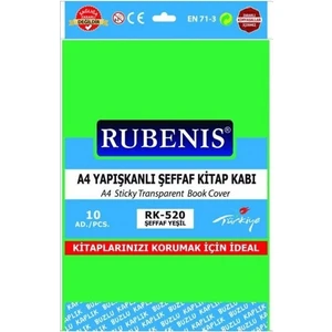 Yapışkanlı Yeşil Buzlu Şeffaf Kitap Kabı RK-520