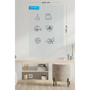 Pi Papers Akıllı Kağıt - 100x120 Cm Şeffaf 10 Adet, Statik Tutunabilir, Yapışkansız, Çivisiz Yazı Tahtası
