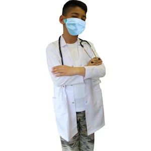 Erkek Çocuk Doktor Önlüğü ( 2 -15 Yaş Aralığı Bedenler ) Öğretmen Laboratuvar Beyaz Önlük