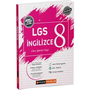 Pegem Akademi Yayıncılık LGS İngilizce Ders İşleme Föyü