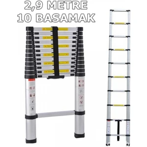 Merdiven Teleskopik 2,9 M 10 Basamak