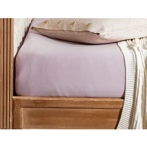 Madame Coco Valeria King Size Plus Lastikli  Penye Çarşaf - Açık Mürdüm