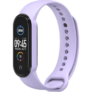 Case 4U Xiaomi Mi Band 6 / Mi Band 5 Akıllı Bileklik Kordonu Silikon Mor