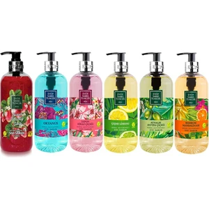 Eyüp Sabri Tuncer Sıvı Sabun Seti Ayvalık Zeytin Çiçeği, Çeşme Limonu, Japon Kiraz Çiçeği, Okyanus, Bodrum Mandalinası, Uludağ Çileği 500  ml
