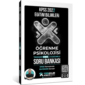 Yediiklim Yayınları Yayınları 2022 KPSS Eğitim Bilimleri Atölye Serisi Öğrenme Psikolojisi Tamamı Video Çözümlü Soru Bankası