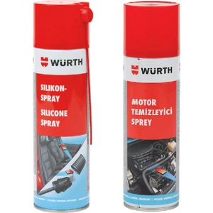 Motor Temizleyici Sprey 500 ml + Silikon Sprey 500 ml