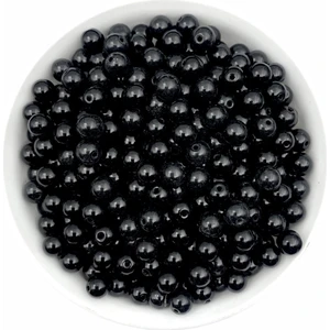 Hedef Bijuteri 50 gr 8mm Siyah Cam Inci Boncuk ,takı Yapım BONCUĞU(50GR,~70 Adet )