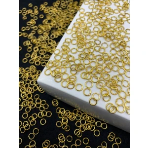 Hedef Bijuteri 25GR Gold / Altın Sarısı Renk 5mm Metal Takı Yapım Halkası ,klips Halka (~500 Adet)