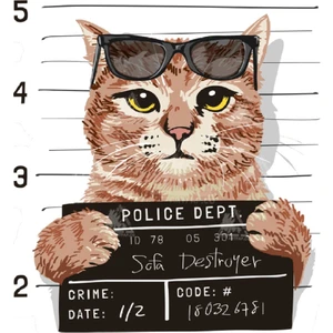 Art Pap Belalı Kedi Sticker