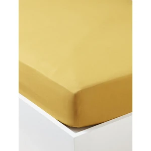 Maki %100 Pamuklu Hardal 120 X 200 + 50 X 70 Cm Tek Kişilik Lastikli Çarşaf Seti