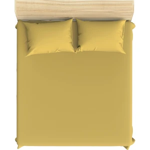 Maki %100 Pamuklu Hardal 160x200+2*(50x70) Çift Kişilik Lastikli Çarşaf Ve Yastık Kılıfı