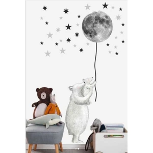 Duende Sticker Beyaz Yavrulu Bear Duvar Stickerı