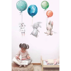 Duende Sticker Balonlu Tavşancıklar Duvar Stickerı