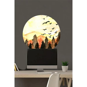 Duende Sticker Yuvarlak Bohem Gündoğumu Duvar Stickerı