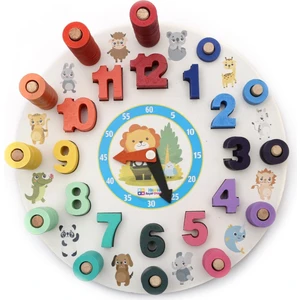 Ahşap Eğitici Geliştirici logaritmik Montessori Saat