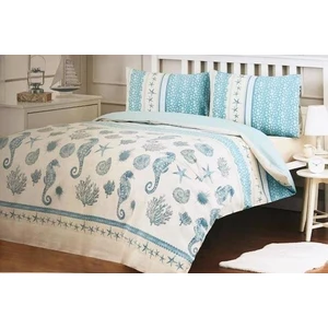 Tek Kişilik M Fashion Mavi Sea Horse Nevresim Takımı