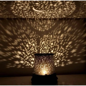 Silindir Star Master Projeksiyon Gece Lambası (Siyah)